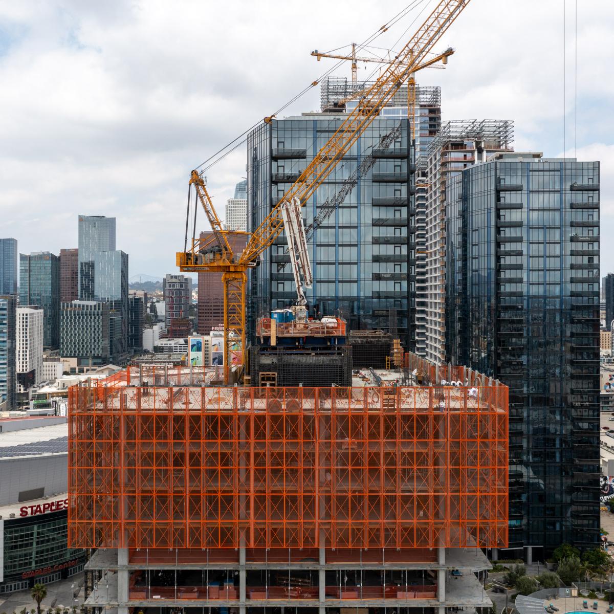 Lightstone's Fig + Pico hotel tower passes the 20th floor in DTLA 